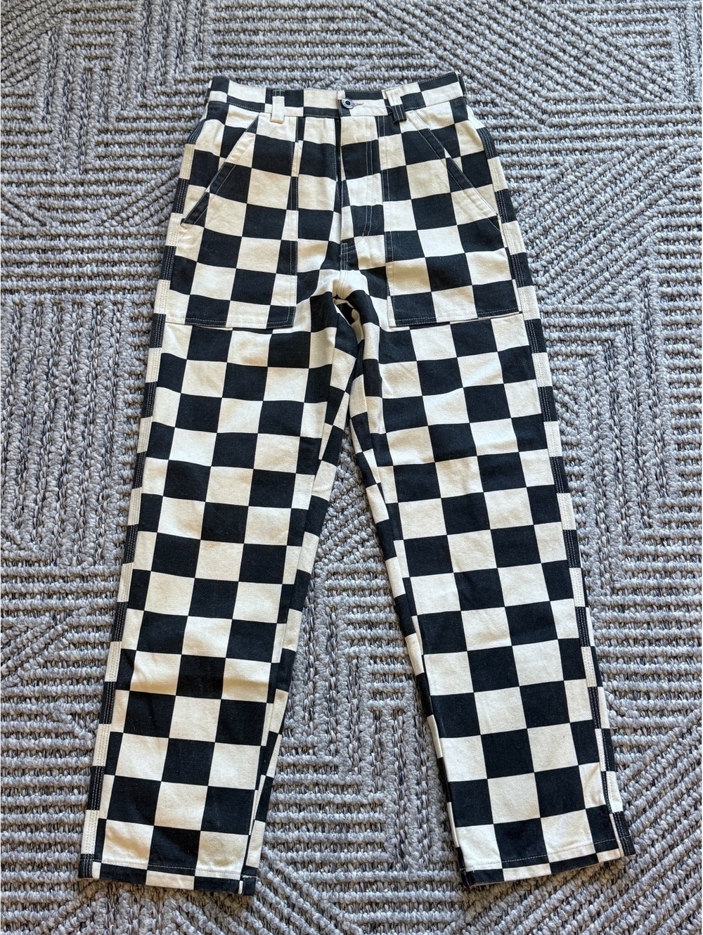 P&Co Black and White Checkerboard Pants Size 8